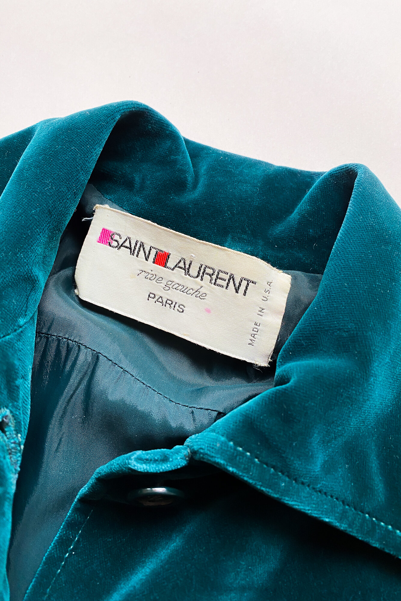 1970s Emerald Velvet Yves Saint Laurent Rive Gauche Set 1970s Emerald Velvet Yves Saint Laurent Rive Gauche Set